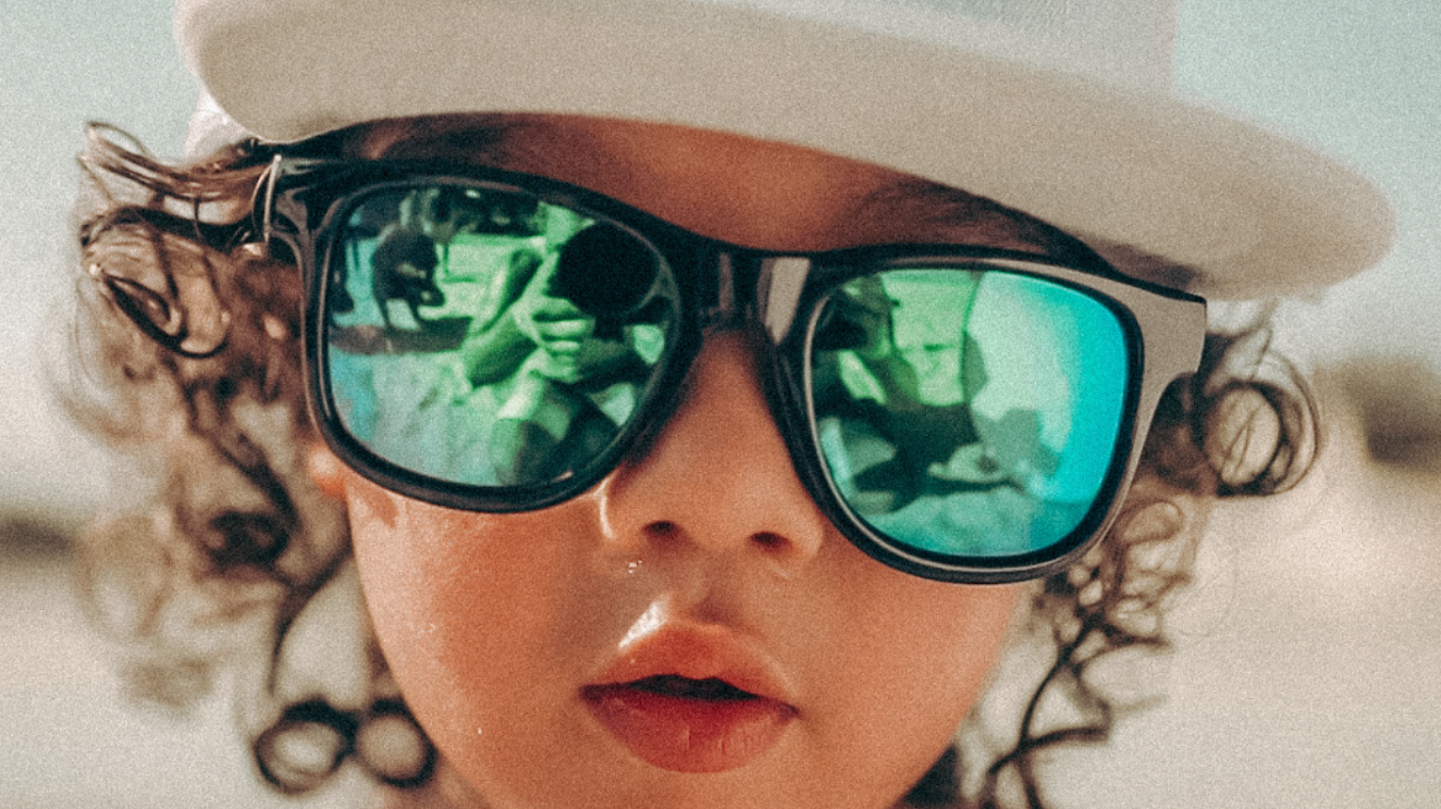 toddler wearing binkybro sunglasses