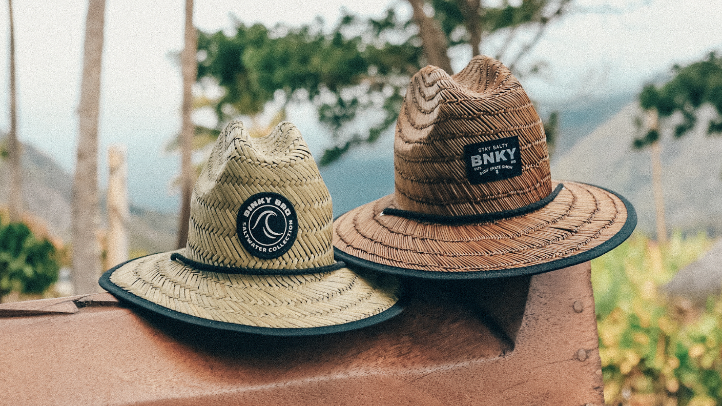 two binkybro sunhats in different colors and styles