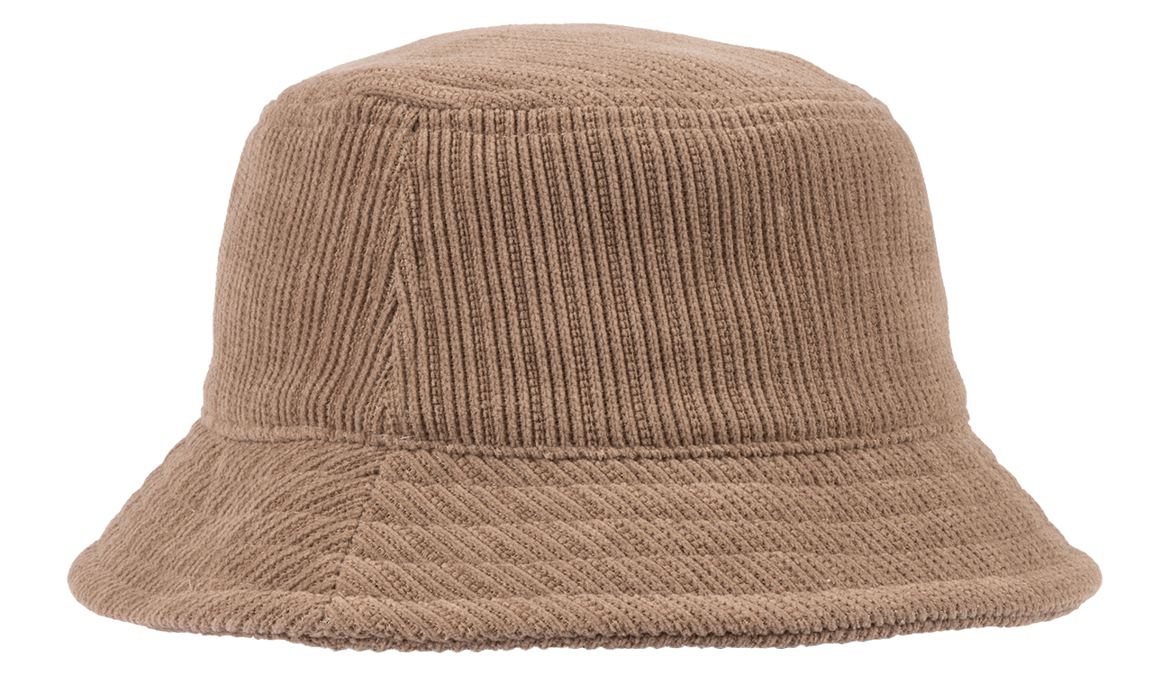 Beige cord BNKY bucket hat with a textured design, perfect for stylish sun protection for infants and toddlers.