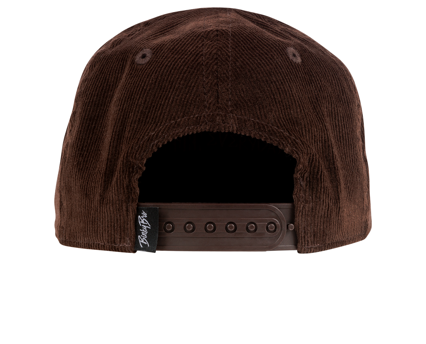Brown corduroy snapback hat with a flat brim and adjustable strap, showcasing a stylish and modern design for kids.