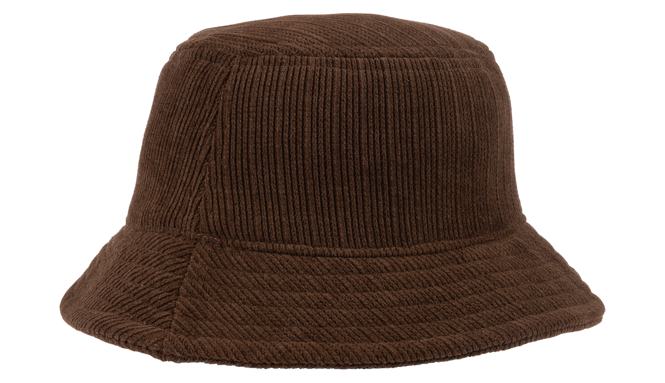 Stylish brown corduroy bucket hat designed for infants and toddlers, perfect for outdoor adventures.