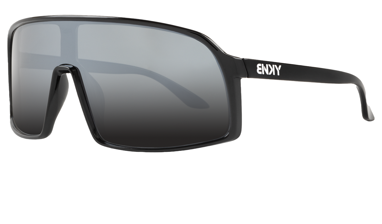Sleek black Junior Monteverde sunglasses with chrome accents and gradient lenses, perfect for stylish youth.
