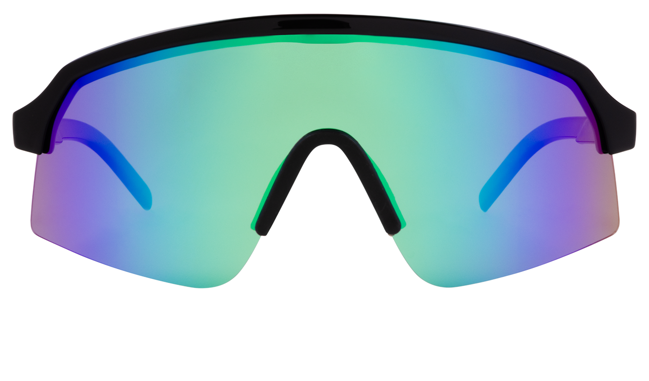 Stylish Junior Baja sunglasses in Saline with a sleek black frame and vibrant gradient lenses for active youth.