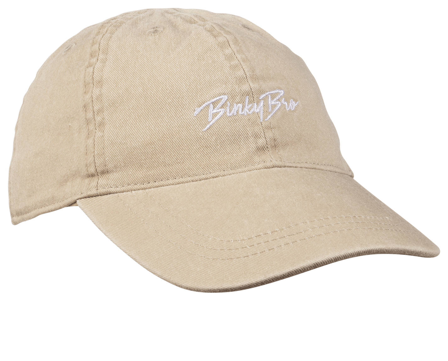 Cumberland Cream snapback hat featuring BinkyBro logo, designed for stylish infants and toddlers.
