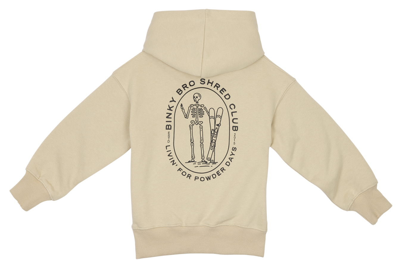 powder skelly hoodie bone
