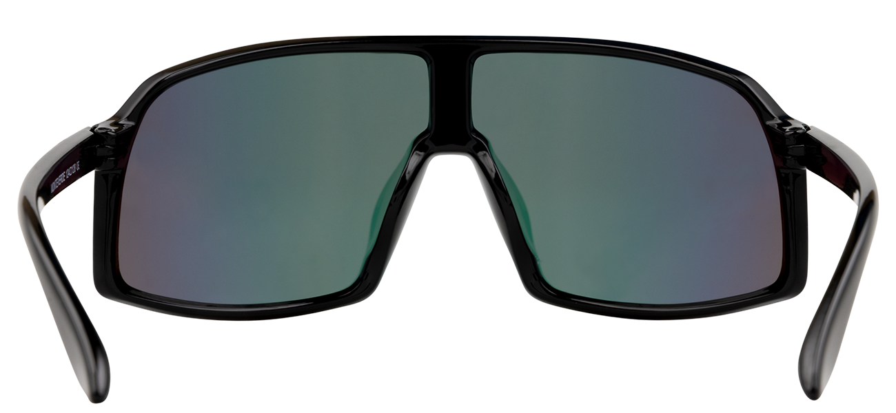 Stylish Junior Monteverde sunglasses in salmon color with a sleek black frame and reflective lenses, perfect for young adventurers.