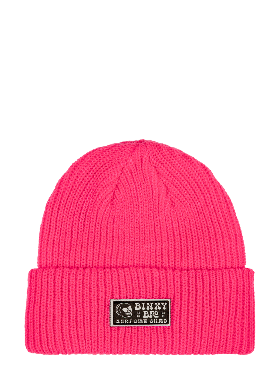 Crypt Fish Neon Pink Beanie | 100% Acrylic | 5 Sizes | BinkyBro