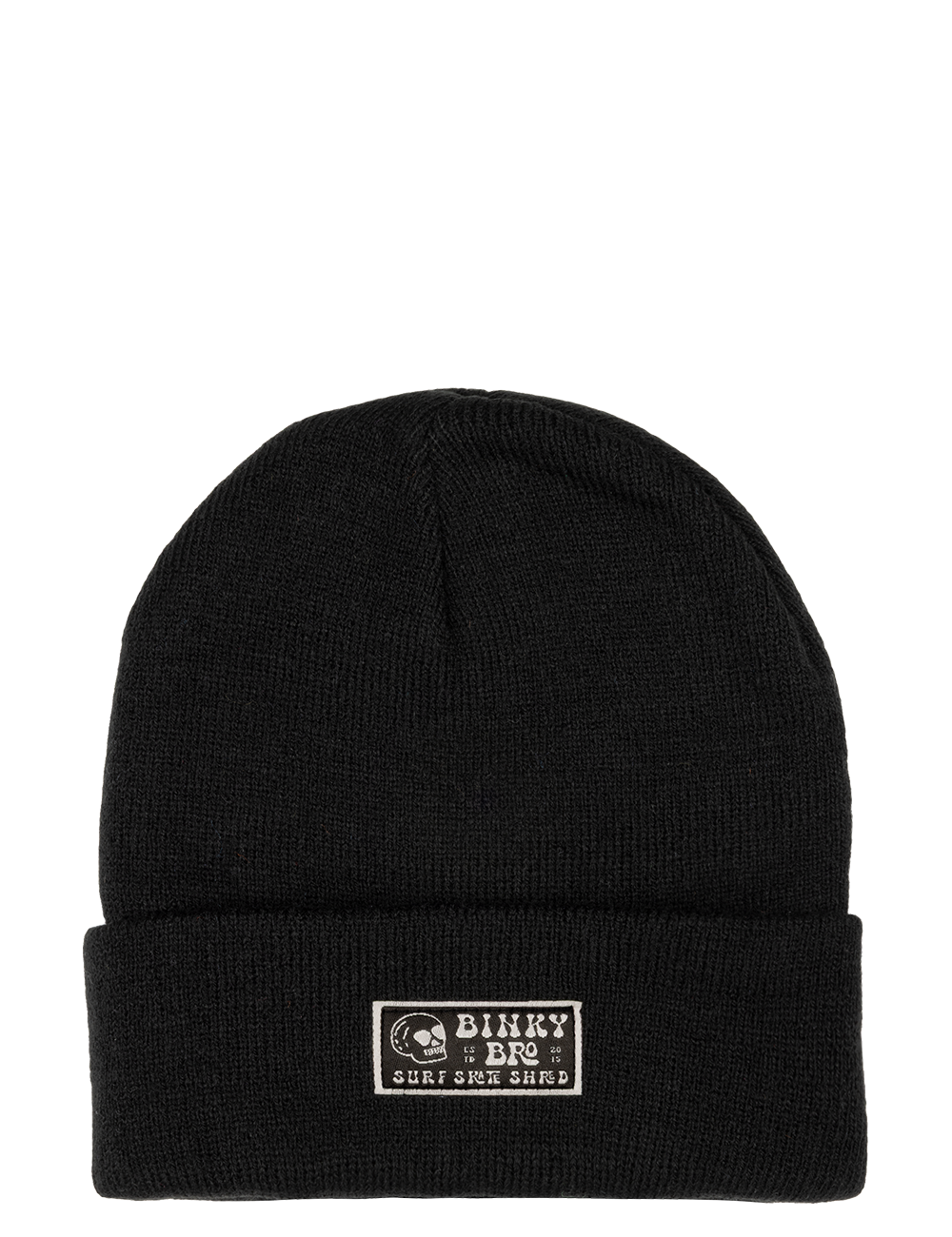 Black Summit Express beanie featuring a stylish logo patch, perfect for infants and toddlers embracing a surf-snow-skate lifestyle.
