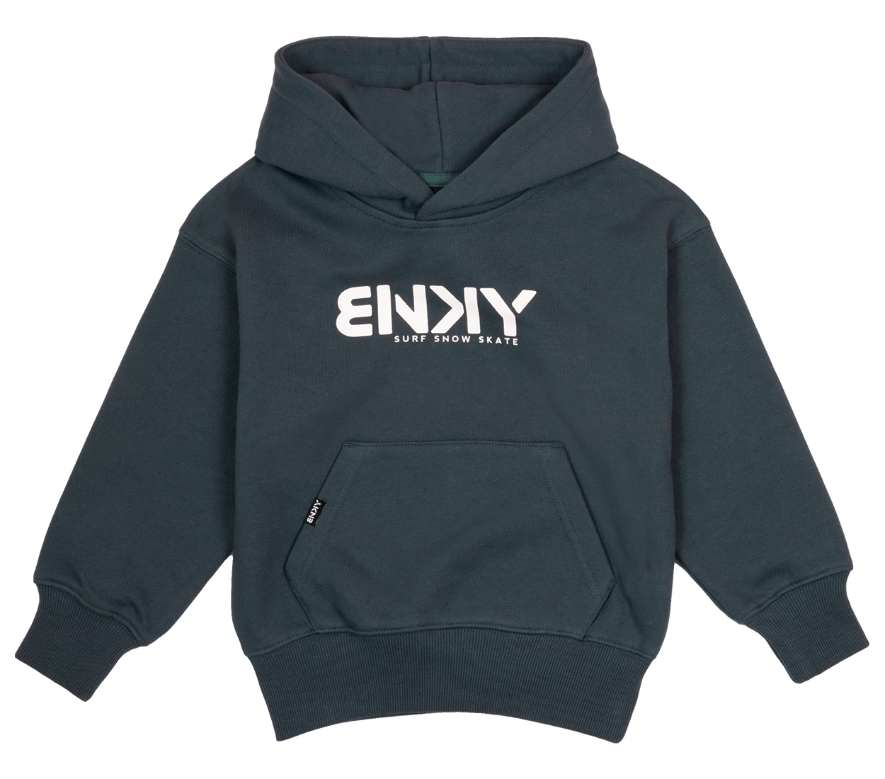 Charcoal BNKY hooded sweatshirt featuring a front pocket and bold "ENDIY" logo, designed for stylish youth wear.