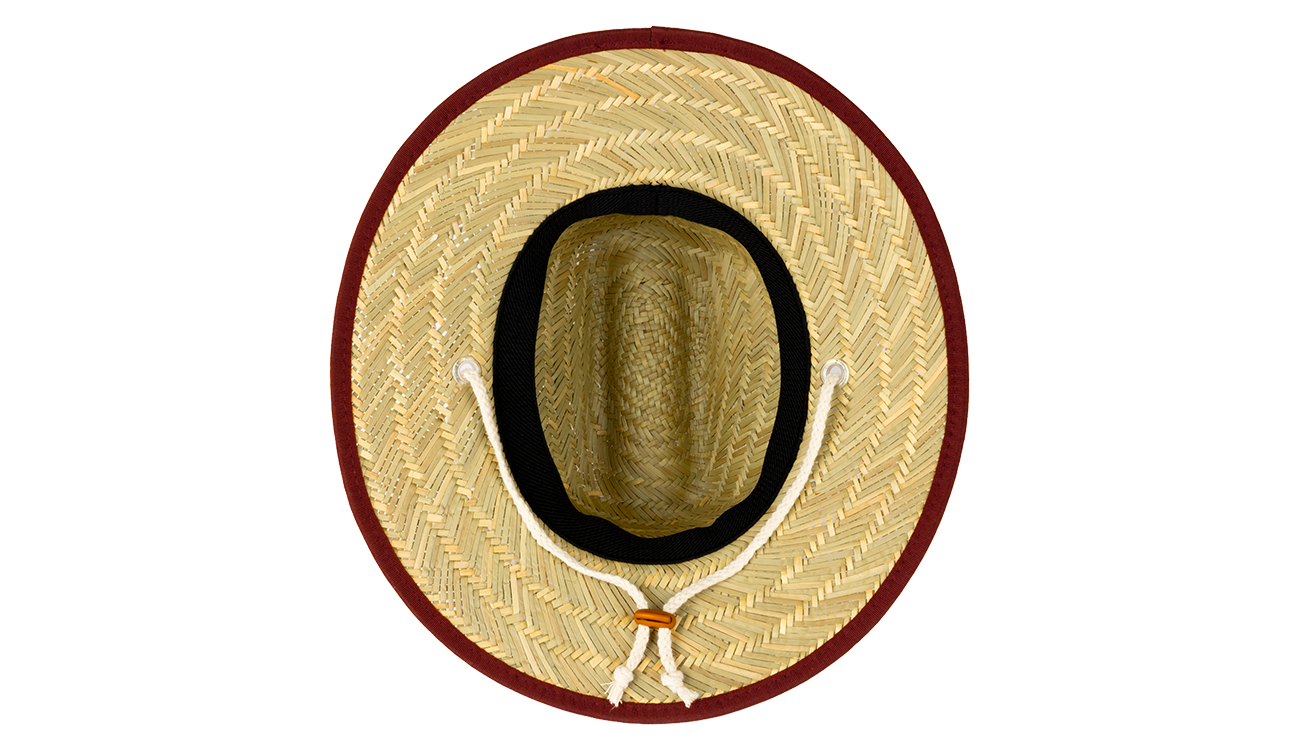 Stylish straw sun hat with a wide brim and adjustable chin strap, perfect for infants and toddlers enjoying outdoor adventures.