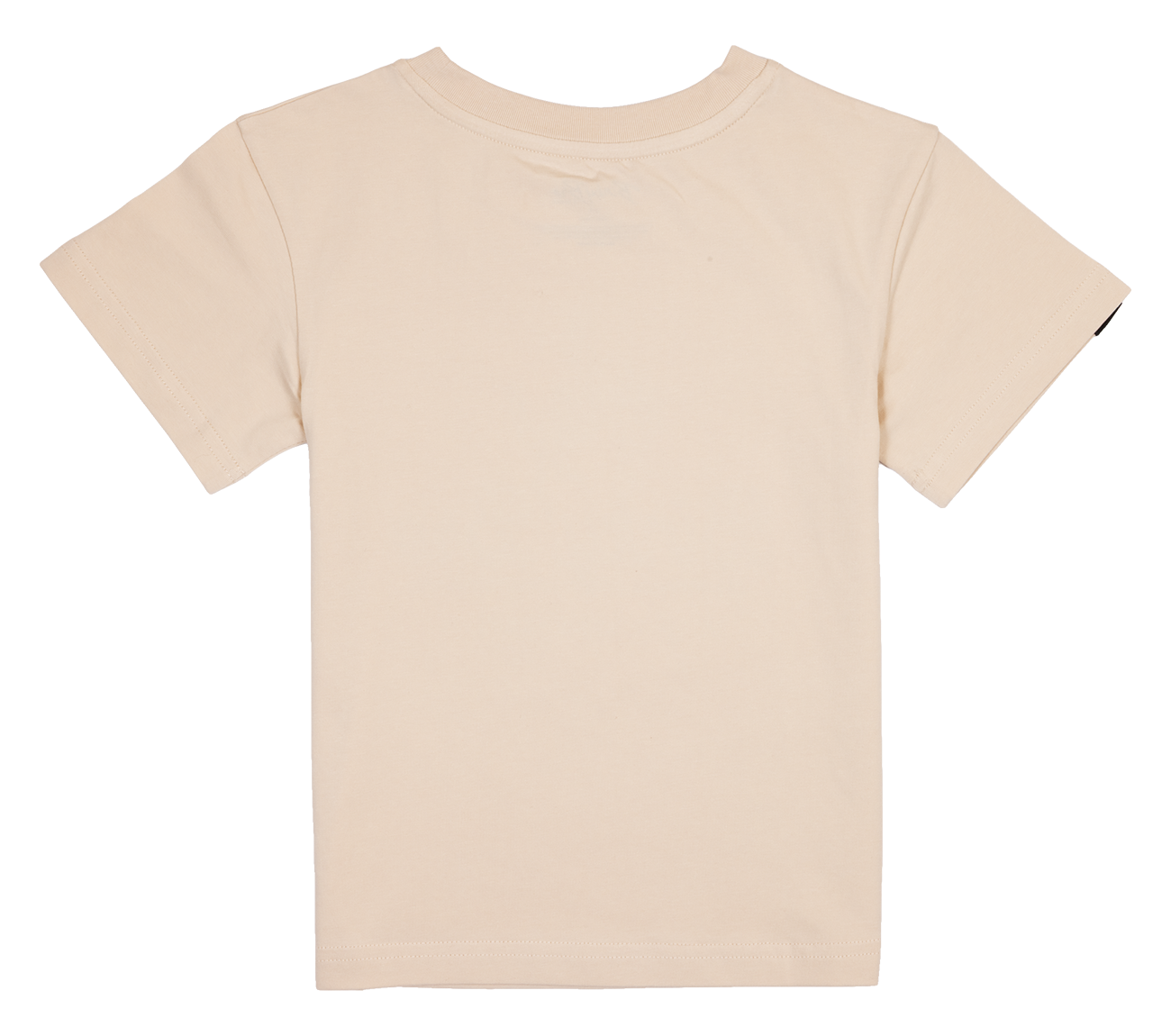 Light beige children's t-shirt with short sleeves and a classic crew neck, designed for comfort and style.