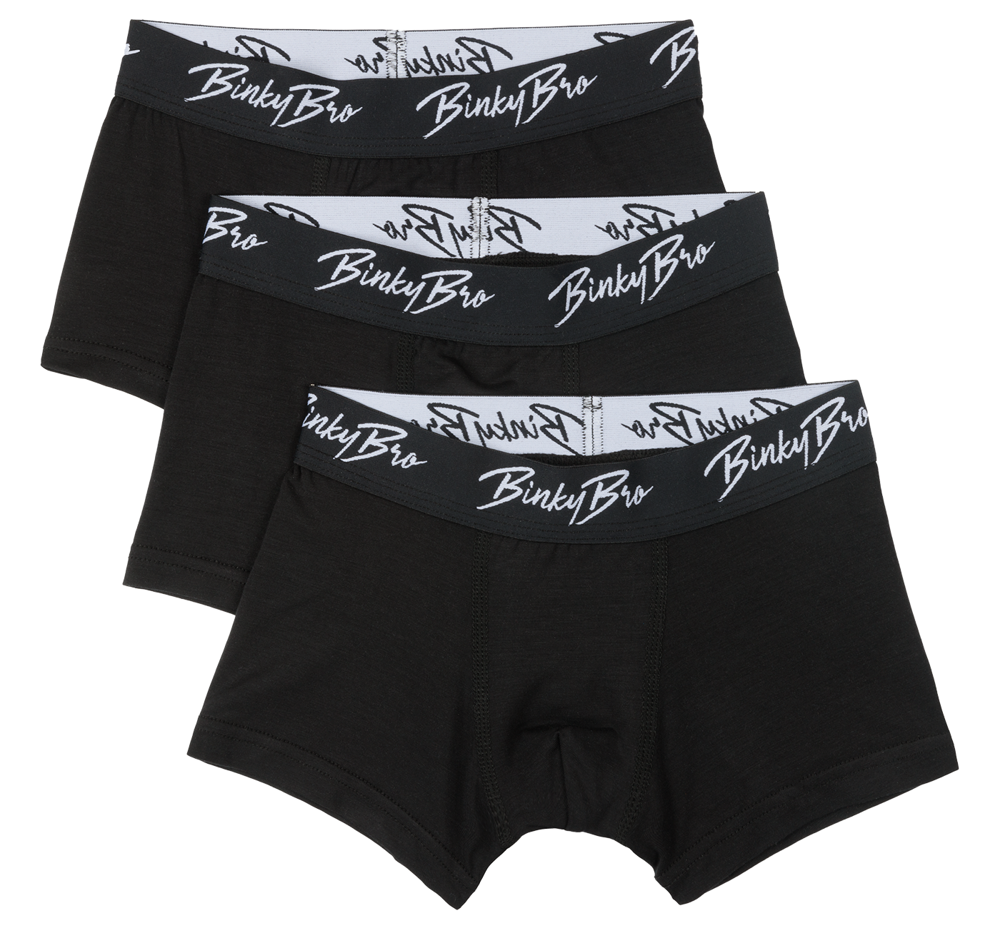 Black Last Chance Briefs featuring a stylish BinkyBro waistband, designed for comfort and durability for kids.