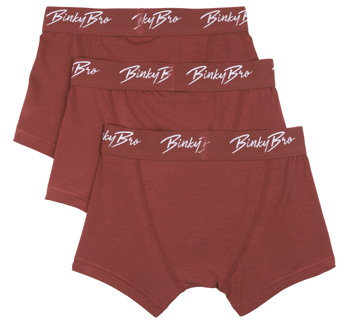 Red Last Chance Briefs from BinkyBro, featuring a comfortable fit and stylish logo waistband. Ideal for active youth.