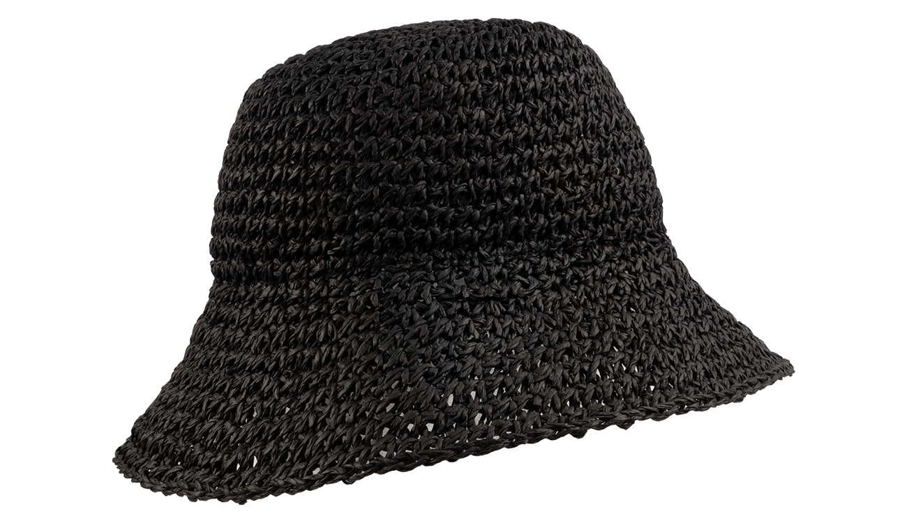 Stylish black sunhat with a wide brim, perfect for protecting little ones from the sun while enjoying outdoor activities.