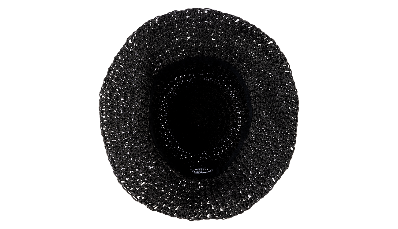 Stylish black sunhat with a wide brim, perfect for keeping kids shaded during outdoor adventures. Ideal for summer wear.