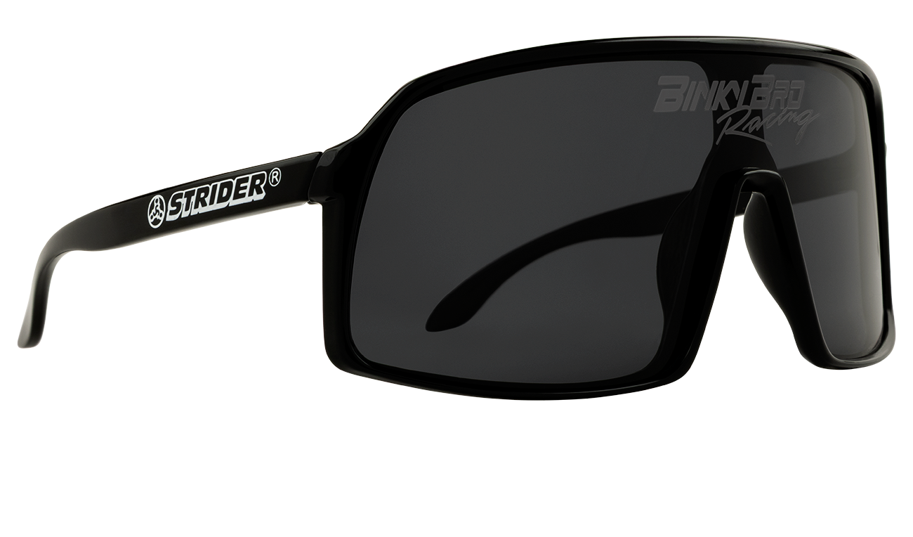 Sleek black Monteverde Racing sunglasses with a bold design, ideal for outdoor adventures and sporty lifestyles.