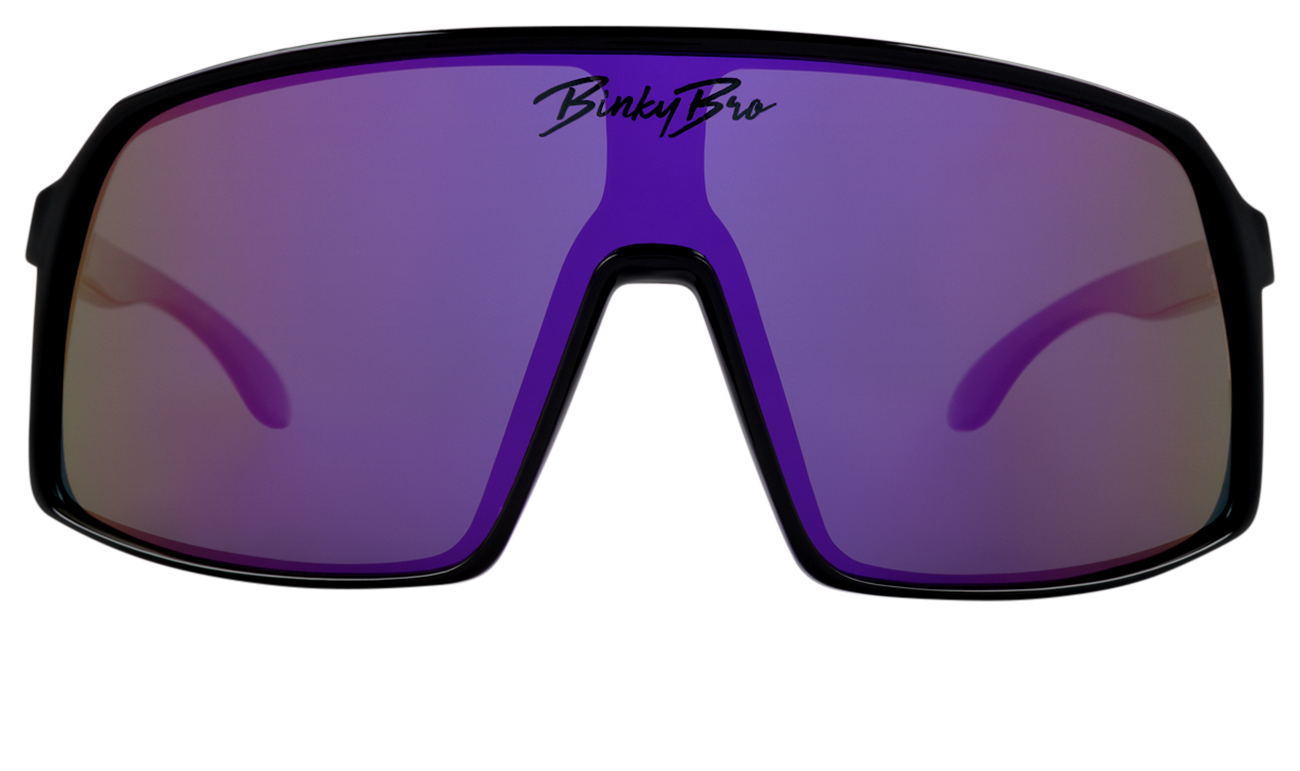 Stylish Monteverde sunglasses in purple with a sleek design, perfect for kids embracing a surf-snow-skate lifestyle.