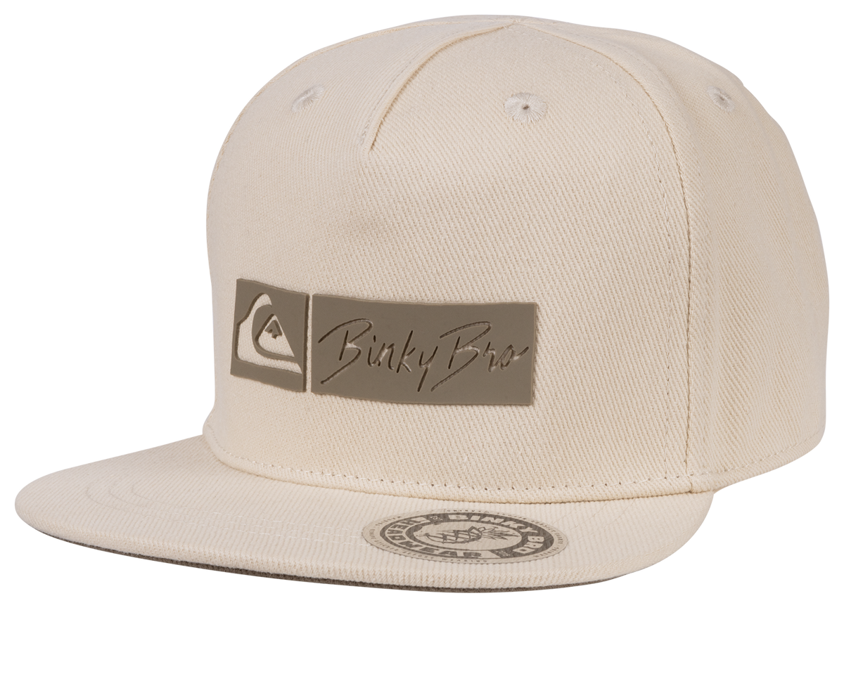 Quik x BinkyBro Cream 100% Cotton Snapback Hat | Spring 2025