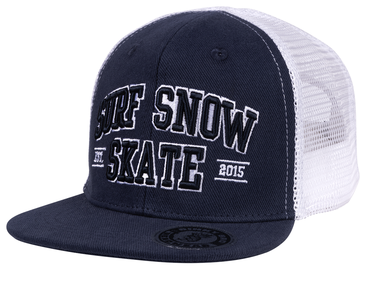 School Of Hard Knocks Snapback Hat | Blue Front | White Mesh Back