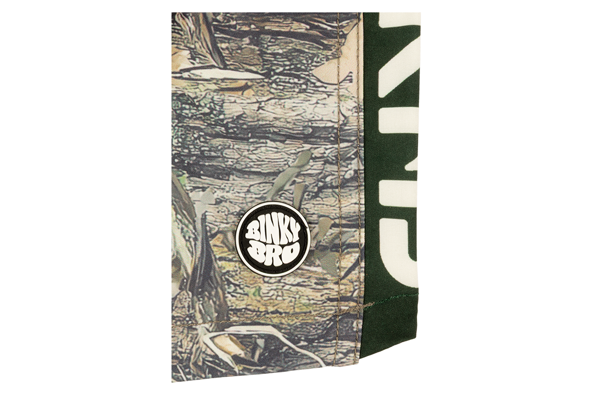 Stylish Stamped Forest snapback featuring a nature-inspired design with a logo patch, perfect for kids' outdoor adventures.