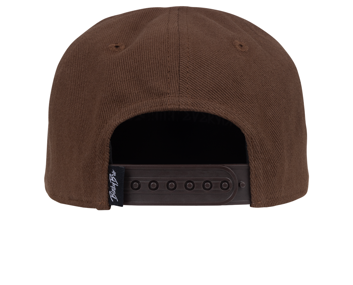 Brown snapback hat with a flat brim and adjustable strap at the back, designed for a stylish, active lifestyle.