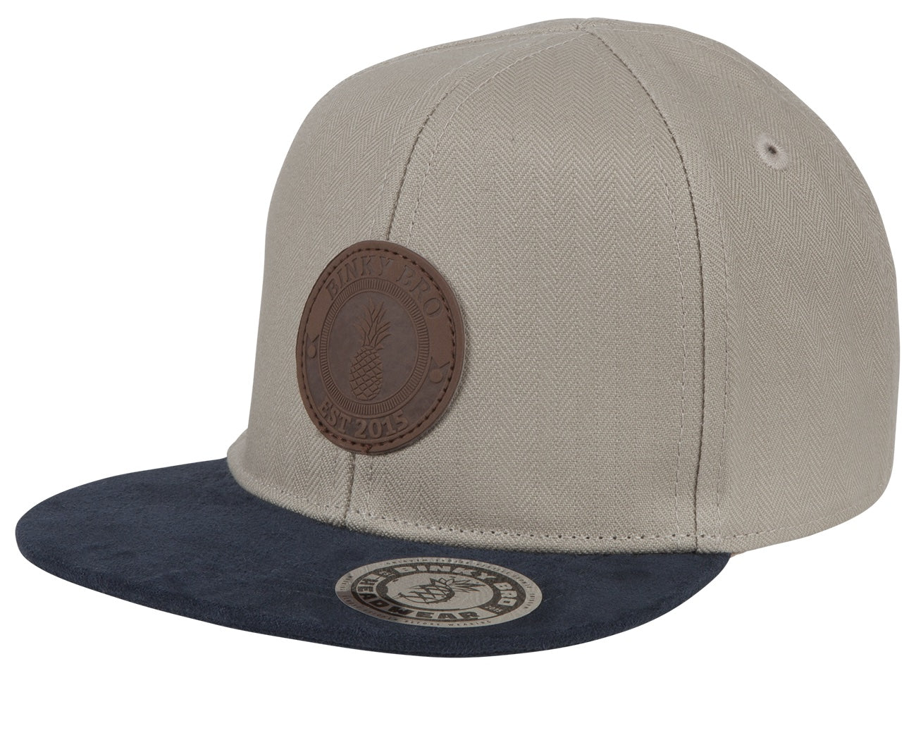 Stylish Hamilton snapback hat featuring a herringbone pattern and a suede visor, perfect for kids' surf-snow-skate lifestyle.