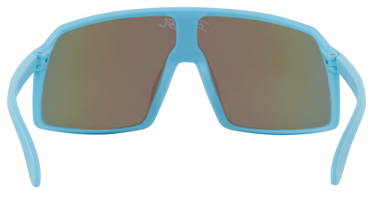 Stylish Monteverde Sky sunglasses featuring a light blue frame and brown tinted lenses, perfect for outdoor adventures.