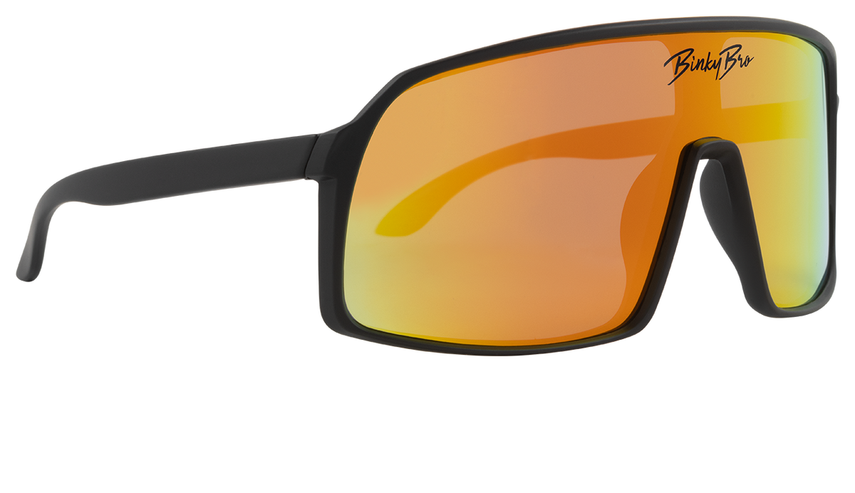 Monteverde Tiger Sunglasses | Black Rims | Reflective Lenses