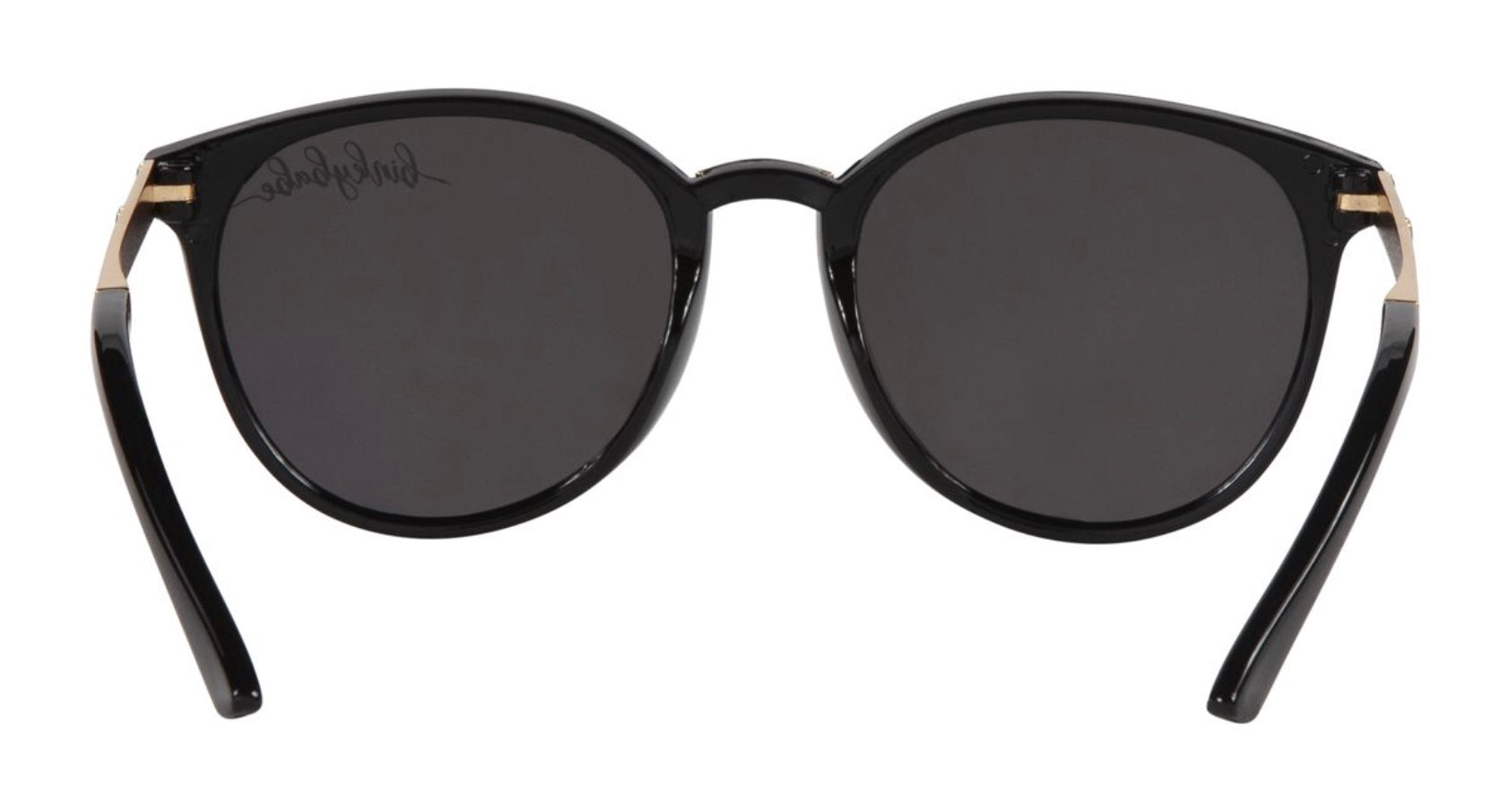 Stylish black sunglasses with a chic cat-eye shape and gold accents, perfect for adding flair to any outfit.