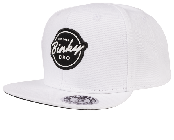 Maline Snapback Hat | White Paneling | Black & White Patch | 100