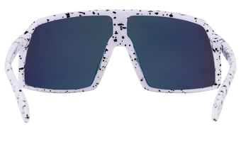 Stylish Monteverde Payson White sunglasses featuring a speckled white frame and tinted lenses, perfect for outdoor adventures.