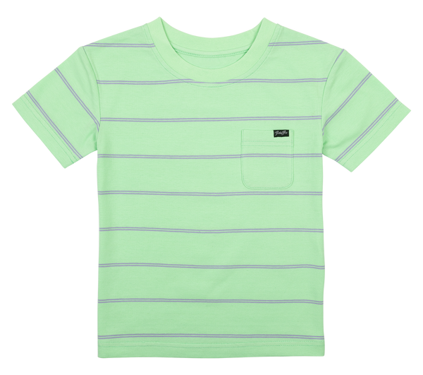 Judey Stripes | 100% Luxury Cotton Striped T-Shirt | Front Pocket