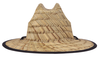 Stylish retro straw sun hat with a wide brim, perfect for kids embracing a surf-snow-skate lifestyle.