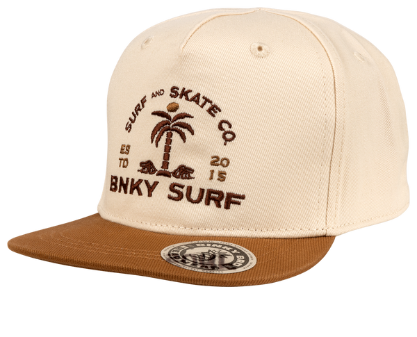 Rockswell Beige Snapback Hat | BNKY Logo | 100% Cotton | Infant