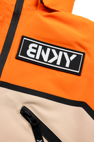 Stylish BNKY Dragonfire jacket featuring a bold orange design and prominent logo patch, perfect for active youth.