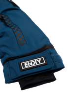Stylish blue BNKY Gibralta jacket sleeve featuring a checkerboard pattern and logo patch, designed for active youth.