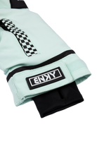 Dusty teal BNKY jacket featuring a checkered pattern and a black cuff, designed for stylish kids' outdoor wear.