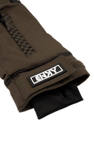 Stylish BNKY Chocolate gloves featuring a checkered design and a secure cuff for warmth and comfort in cold weather.