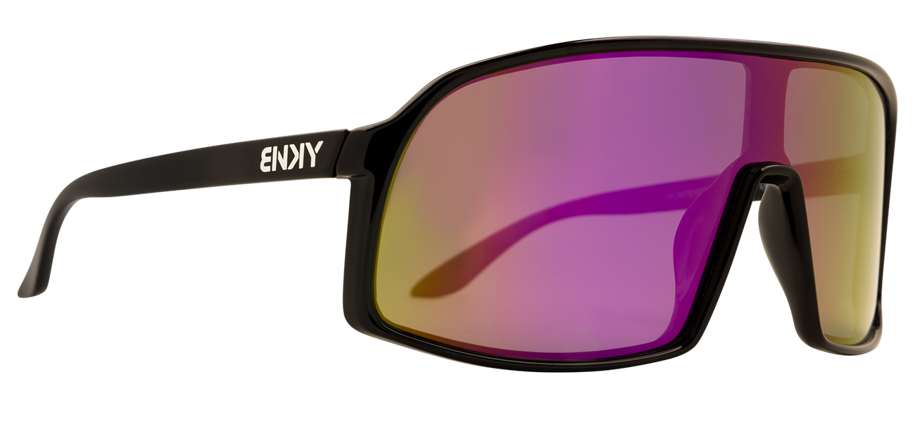 Stylish Junior Monteverde sunglasses in purple with a sleek black frame, perfect for kids' outdoor adventures.