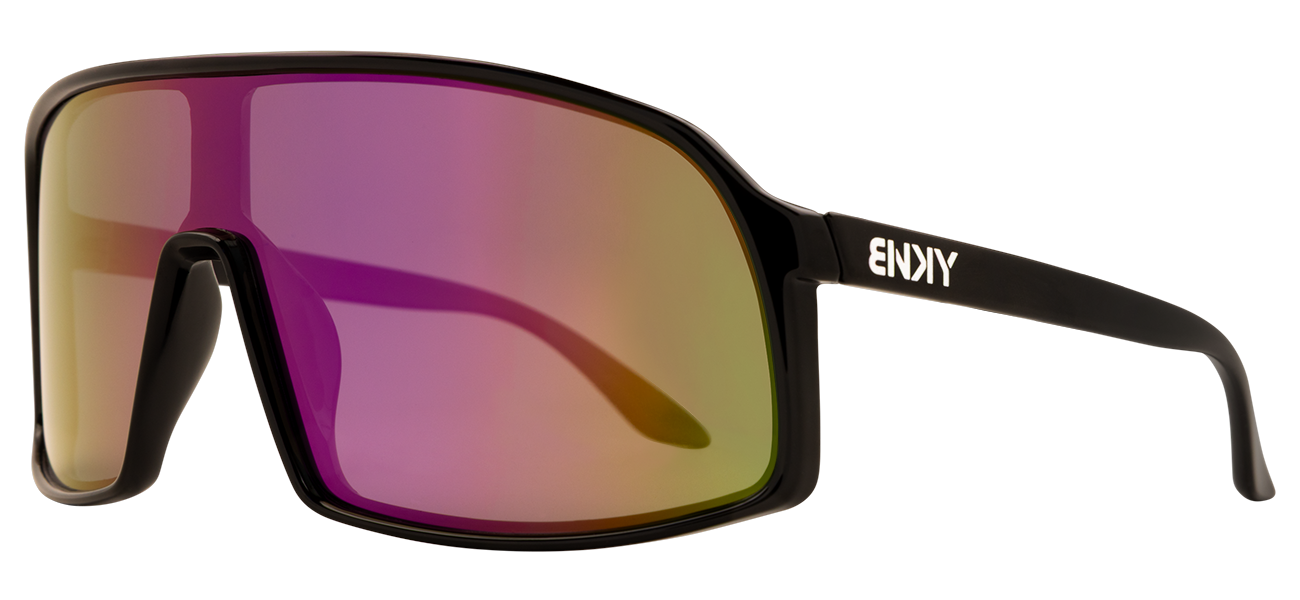 Stylish Junior Monteverde sunglasses in purple with a sleek black frame, perfect for kids' outdoor adventures.