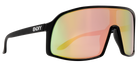 Stylish Junior Monteverde sunglasses in salmon with a sleek black frame and reflective lenses, perfect for active youth.