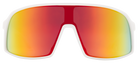 Sleek Junior Monteverde sunglasses in Cardinal with vibrant red and yellow mirrored lenses, perfect for active youth.