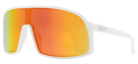 Stylish Junior Monteverde sunglasses in white with vibrant orange mirrored lenses, perfect for kids' outdoor adventures.