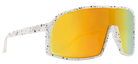 Stylish Junior Monteverde sunglasses in Payson White with a speckled design and reflective orange lenses for kids.
