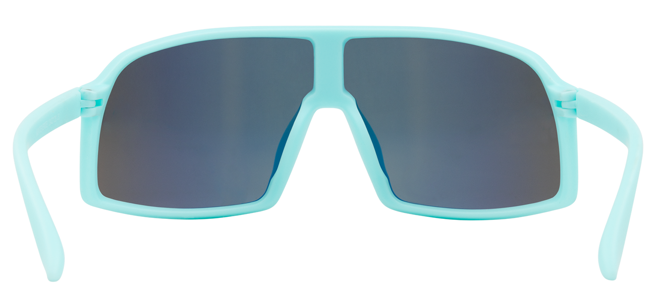 Teal Junior Monteverde sunglasses featuring a bold square frame and dark lenses, perfect for stylish youth.