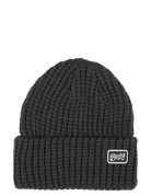 Waffle Charcoal beanie featuring a textured knit design and a Binky logo patch, perfect for stylish warmth.