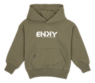 Stylish green BNKY hooded sweatshirt for kids featuring a front pocket and bold logo, perfect for a surf-snow-skate lifestyle.