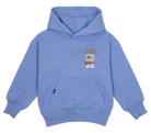 Light blue hoodie featuring a playful pineapple graphic on the chest, perfect for kids' casual wear.