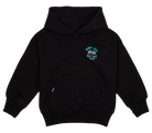 Black hoodie featuring a front pocket and colorful "Ride Fast" graphic, perfect for kids who love racing and adventure.