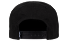 Back view of the Durban SB Black snapback hat featuring a classic design and adjustable strap for a comfortable fit.